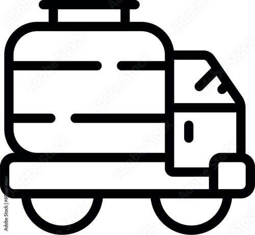 Gas truck icon outline vector. Cargo industry. Delivery transport