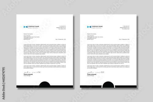 Minimal Professional Letterhead Template - 2 Variations