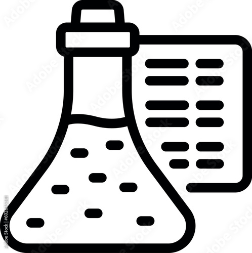Chemical oil flask icon outline vector. Energy tank. Fuel industry