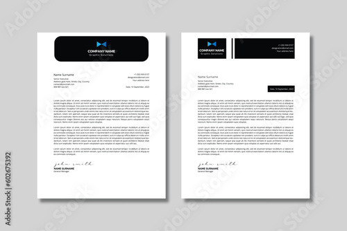 Minimal Letterhead Template - 2 Variations