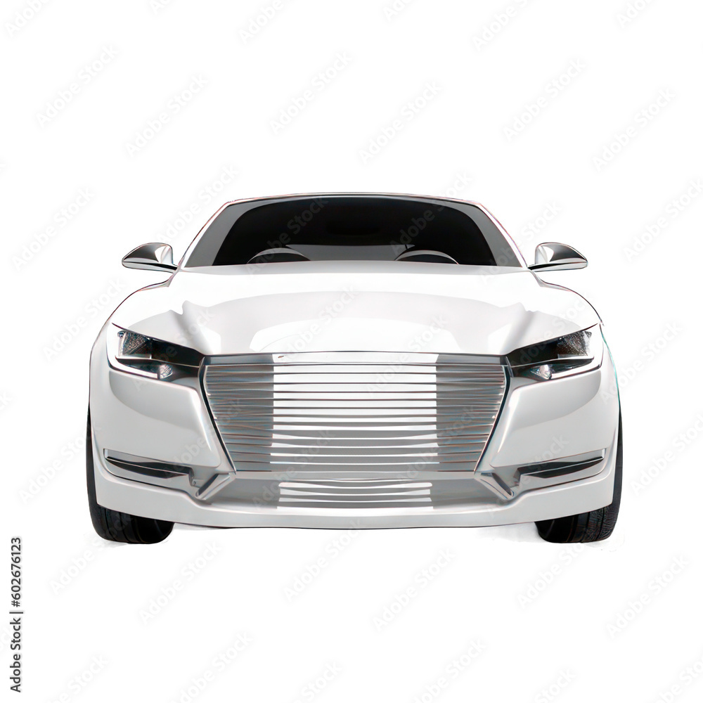 Naklejka premium Car isolated on white created with Generative AI