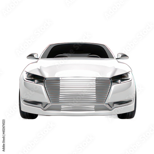 Car isolated on white created with Generative AI