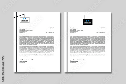 Modern Artistic Letterhead Template - 2 Variations