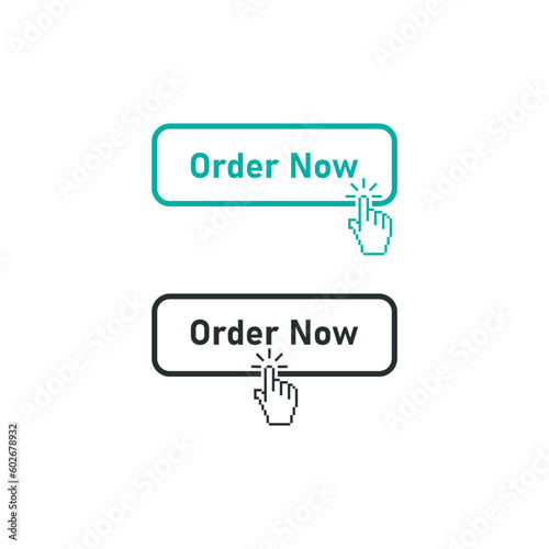 order now button for web design, order now rounded black sign. Modern collection for web site. Order now icon,order now promotion.Vector illustration.