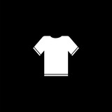 T-shirt line icon isolated on black background
