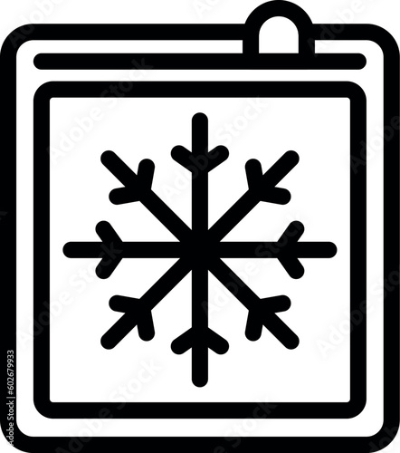 Frozen vacuum bag icon outline vector. Pack pork. Cook roast