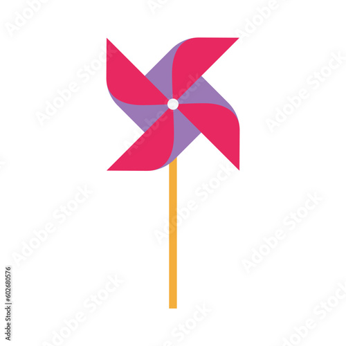 Pinwheel Flat Illustration. Clean Icon Design Element on Isolated White Background