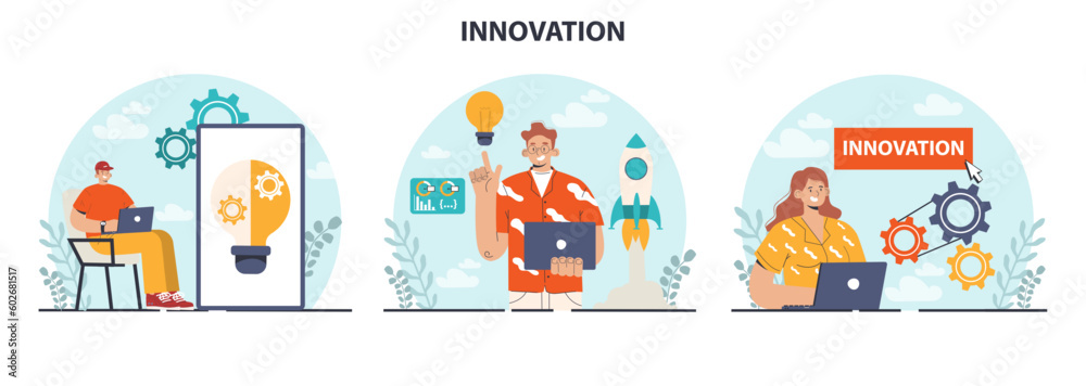 Innovation concept. Idea of creative business solution. Modern Innovation concept. Idea of creative business solution. Modern