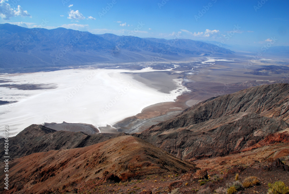View over Badwater basin in Death Valley National Park from Dante's View overlook
