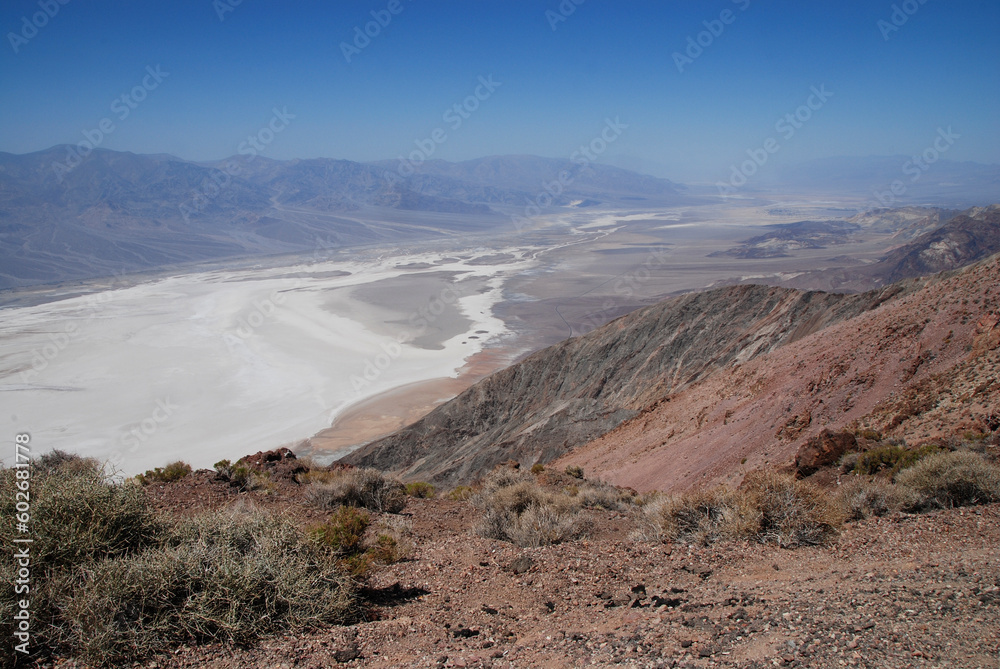 View over Badwater basin in Death Valley National Park from Dante's View overlook
