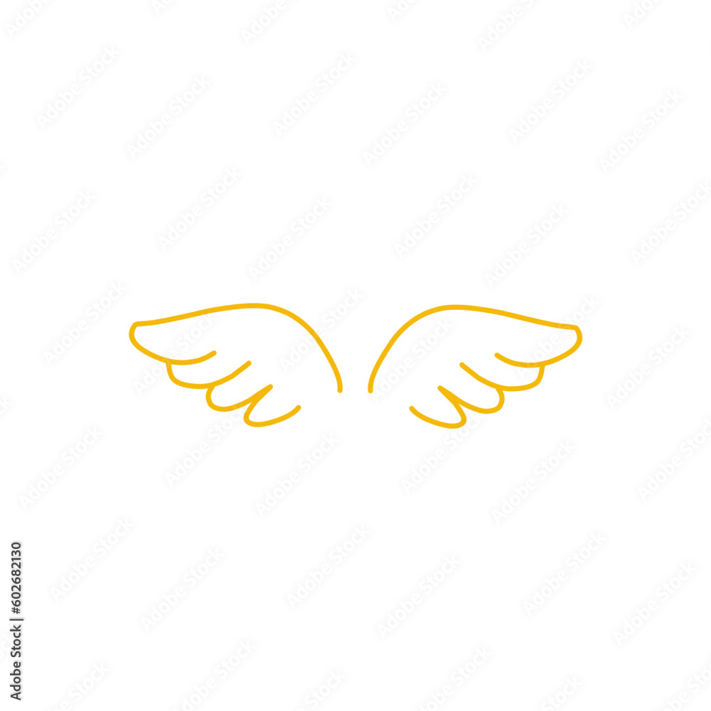 Golden wings vector