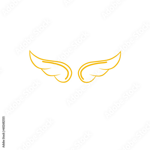 Golden wings vector