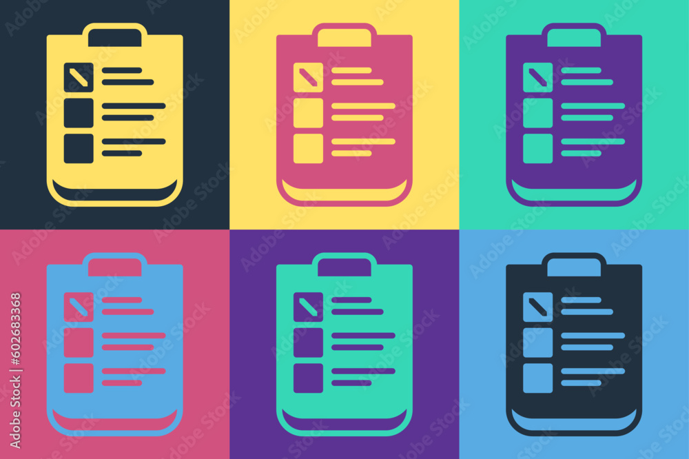 Pop art Psychological test icon isolated on color background. Vector Pop art Psychological test icon isolated on color background. Vector