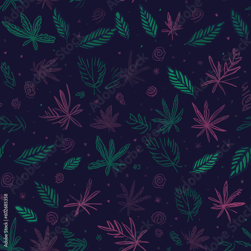 Seamless Colorful Marijuana Pattern.

Seamless pattern of marijuanas in colorful style. Add color to your digital project with our pattern!
