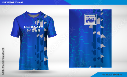 simple blue design abstrack texture Tshirt sport background for extreme jersey team, racing, cycling, football, gaming, backdrop, wallpaper 