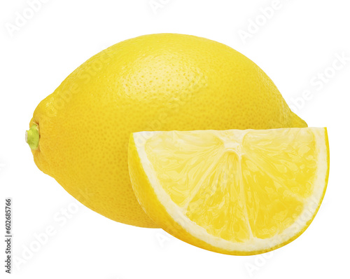 lemon isolated on white background with clipping path.