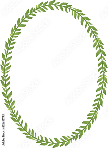 oval Frame green leaf vector flower frame wreath floral leaf foliage leaves botanical borders isolate natural decoration wedding anniversary celebration greeting success valentine Christmas new years