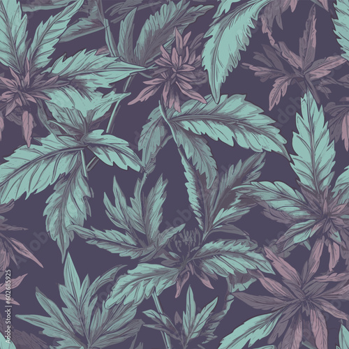 Seamless Colorful Marijuana Pattern.

Seamless pattern of marijuanas in colorful style. Add color to your digital project with our pattern!
