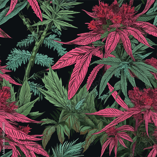 Seamless Colorful Marijuana Pattern.

Seamless pattern of marijuanas in colorful style. Add color to your digital project with our pattern!