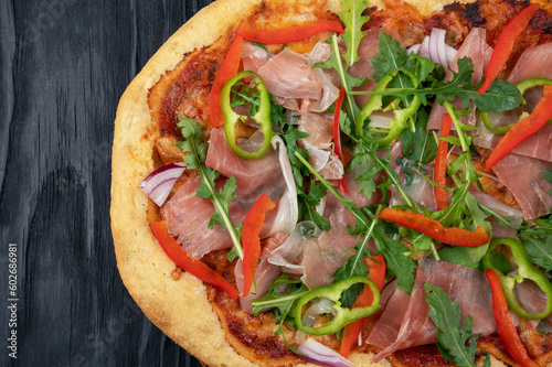 Italian Pizza on plate with...