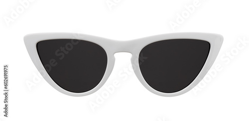 White retro cat eye sunglasses