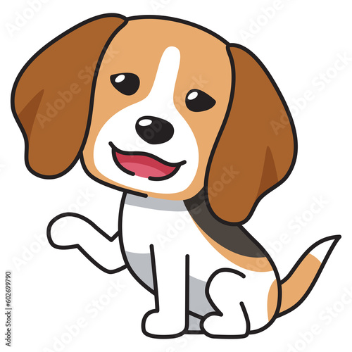 Cartoon cute beagle dog for design.
