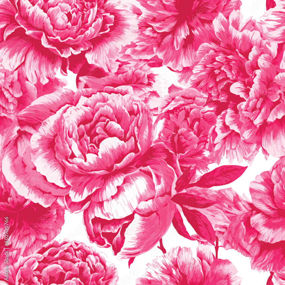 Seamless Colorful Peony Pattern.

Seamless pattern of peonys in colorful style. Add color to your digital project with our pattern!
