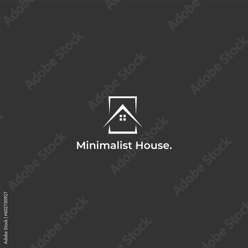 Minimalist modern house logo vector. house logo with modern style logo template. Vector illustration. Elegant logo