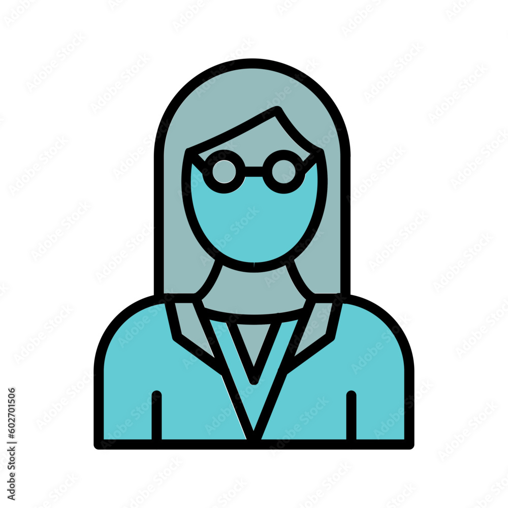 Female Professor Icon Design Female Professor Icon Design