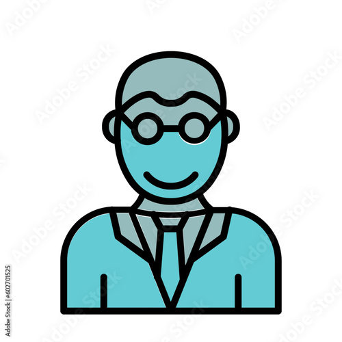 Male Professor Icon Design