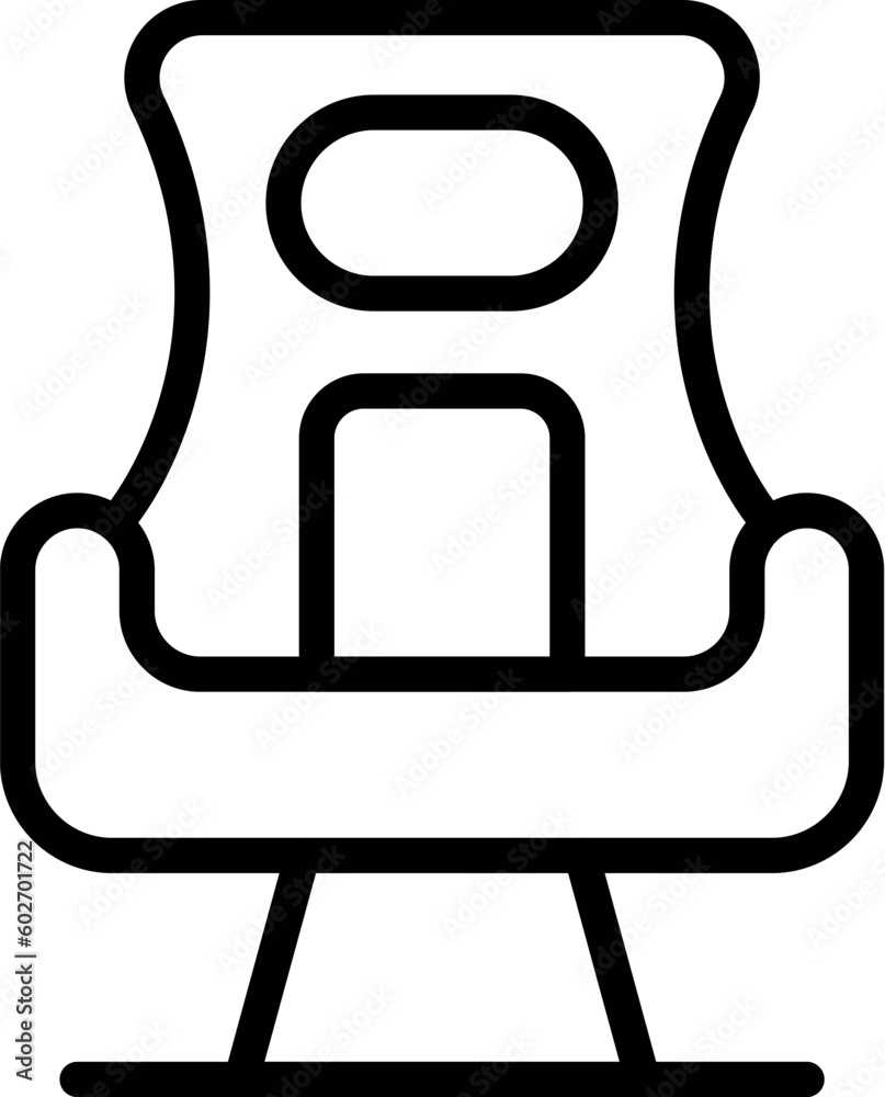 Work chair icon outline vector. Gamer equipment. Home work Work chair icon outline vector. Gamer equipment. Home work