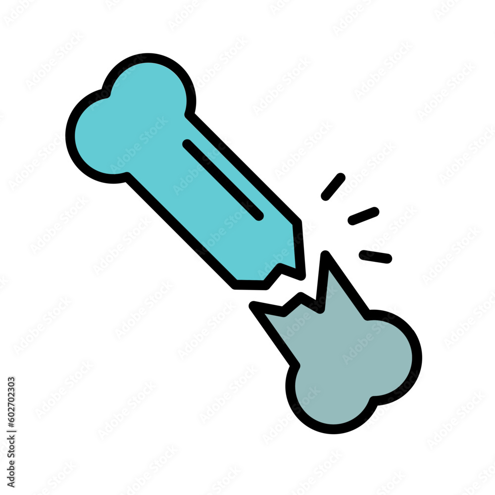 Broken Bone Icon Design Broken Bone Icon Design