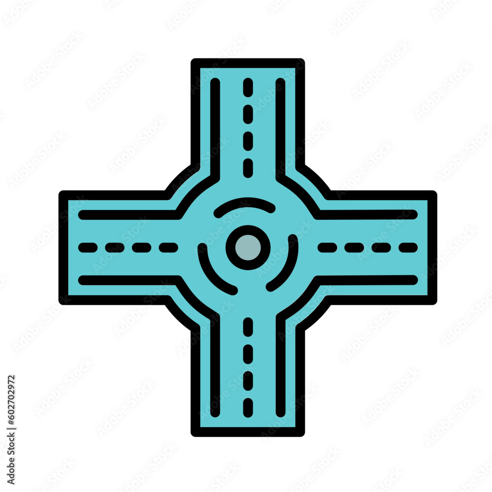 Fototapeta premium Roundabout Icon Design