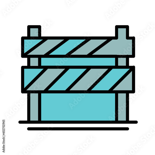 Road Obstruction Icon Design