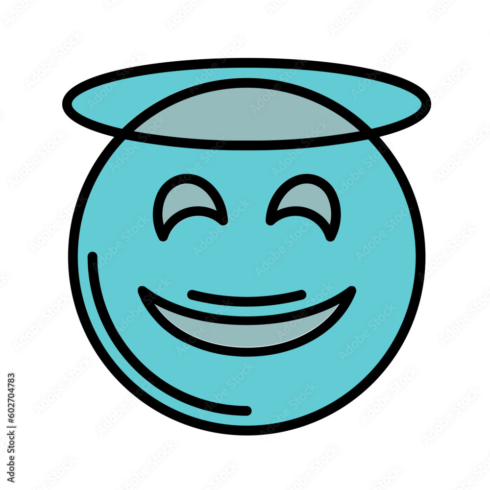 Smiling Face with Halo Icon Design Smiling Face with Halo Icon Design