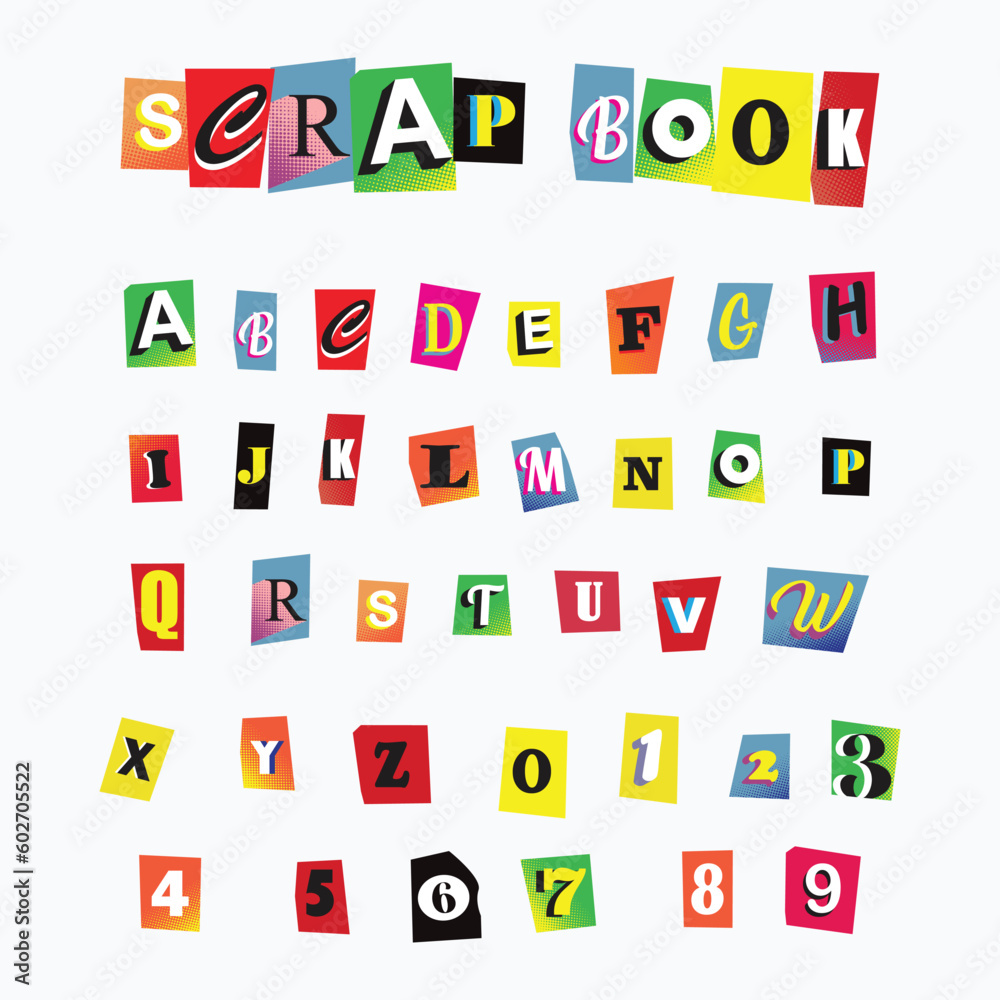 Cut out ransom vector letters alphabet. Blackmail or Ransom Kidnapper Anonymous Note Font. Latin Letters, Numbers and punctuation symbols. Criminal ransom letters. Compose your own Cut out ransom vector letters alphabet. Blackmail or Ransom Kidnapper Anonymous Note Font. Latin Letters, Numbers and punctuation symbols. Criminal ransom letters. Compose your own