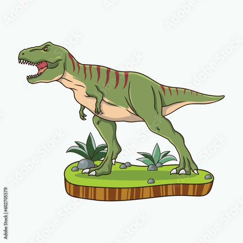 Dinosaurs vector Set isolated on white. T-Rex, Spinosaurus, Pteranodon, Ankylosaurus, Dilophosaurus, Parasaurolophus, Stegosaurus, Pteranodon, Brontosaurus, Velociraptor, Brachiosaurus, Triceratops.