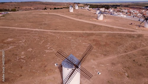 Castilla La Mancha Windmills in Spain from above