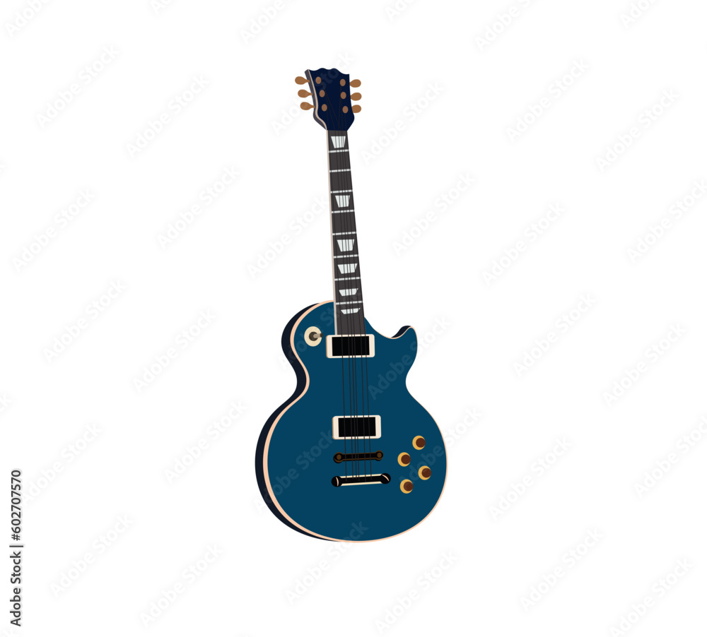 Vector illustration of electronic guitar isolated on white background Vector illustration of electronic guitar isolated on white background