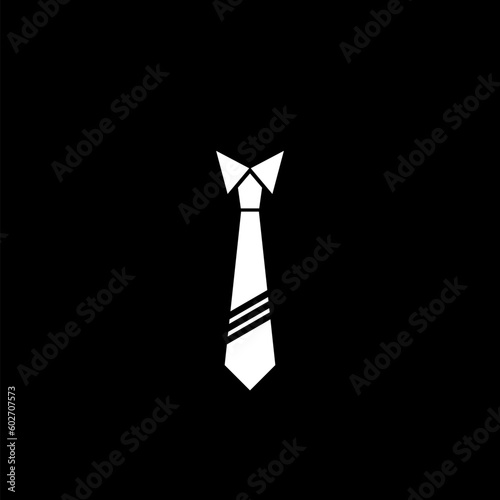Simple illustration of Dry cleaning tie icon for web design isolated on black background
