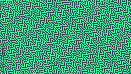 Angled Tangled Lines Dynamic Pattern Vector Psychedelic Turquoise Abstract Background. Unusual Intricate Oblique Structure Modern Bizarre Abstraction. Complexity Texture Acid Trip Art Illustration
