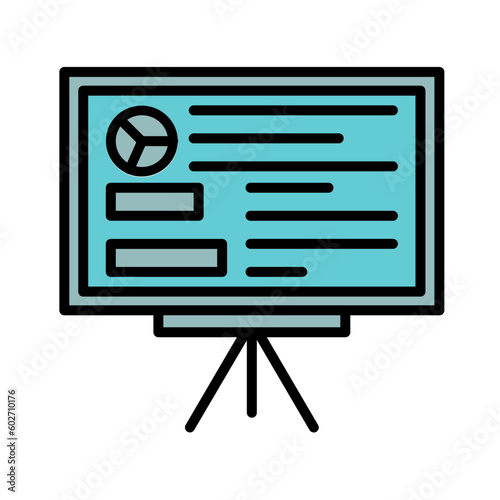 Statistics Presentation Icon Design