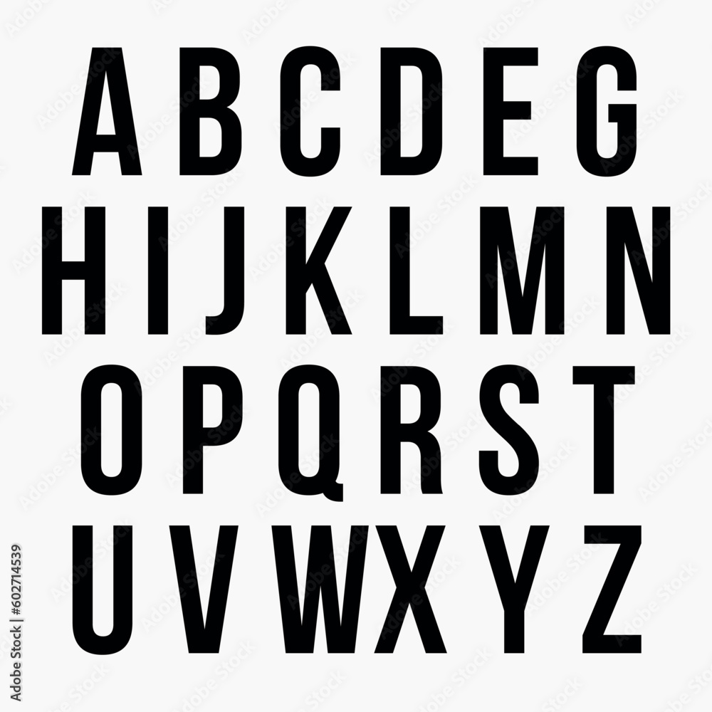 Black and white alphabet UTM Bebas Black and white alphabet UTM Bebas