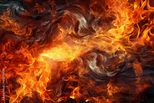 Beautiful stylish fire flames Generative AI.
