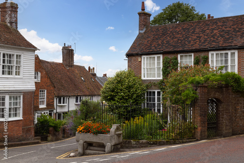 Fotografi Picturesque houses in Mayfield and Five Ashes, East Sussex; England