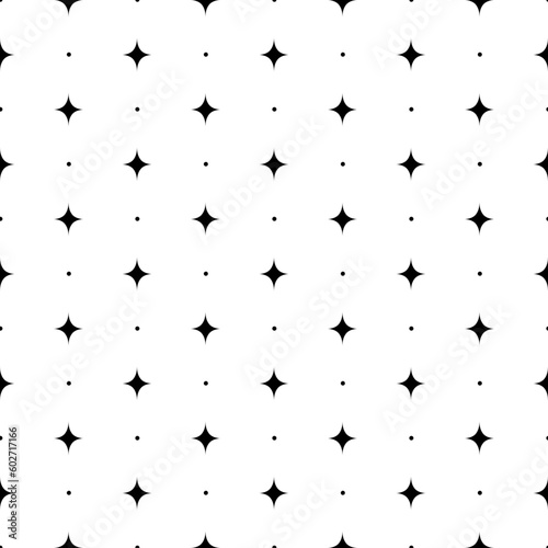 Star seamless pattern. Repeating geometric stars background. Repeated shiny design for prints. Cute shiny lattice. Repeat blink tesselation. Sparks wallpaper. Sparkle tileable. Vector illustration