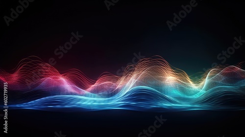Technology motion wave background concept. Beatiful colorful synth wave. 