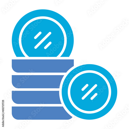 Plates Multicolor Glyph Two Color Icon