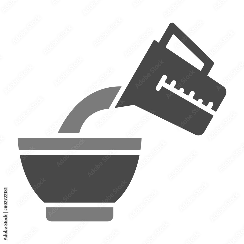 Obraz premium Pour Multicolor Greyscale Glyph Icon