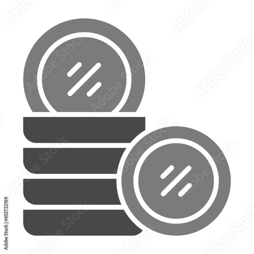 Plates Multicolor Greyscale Glyph Icon